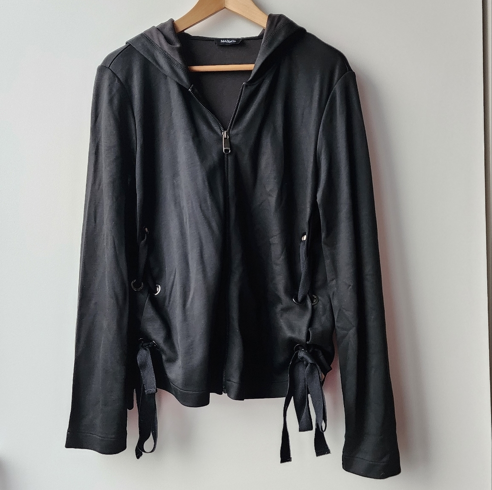 Max & Co Lace Up Sides Hoodie Jersey Jacket